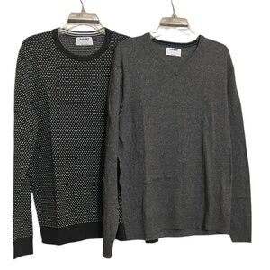 Old Navy Men's Crewneck Sweater Duo - Black and Gray - NWOT
